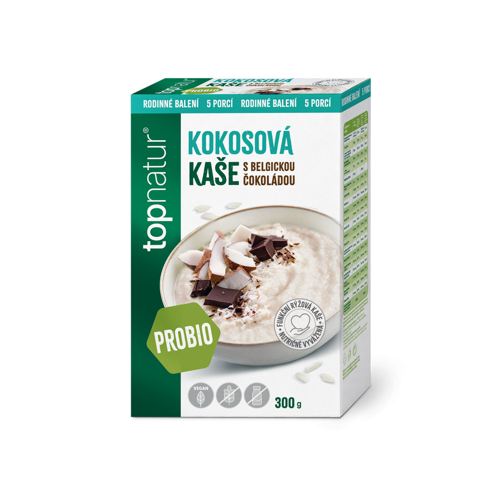Probio kaše kokos s belgickou čokoládou XXL, 300 g