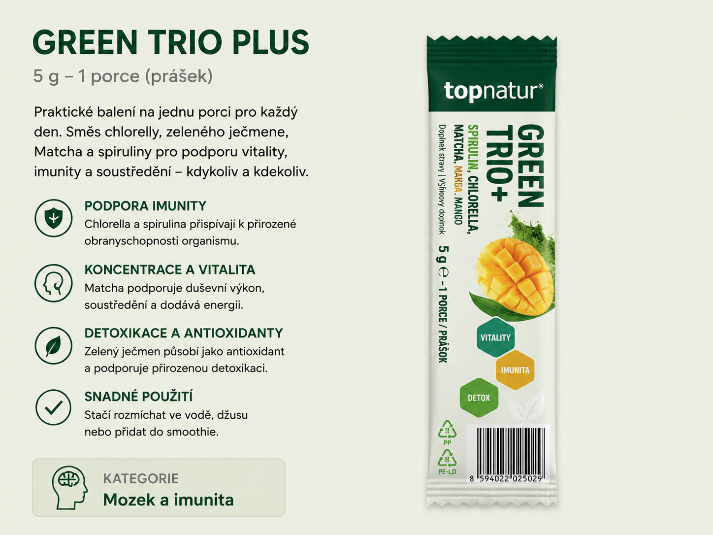 GREEN TRIO PLUS  ( PORCE)